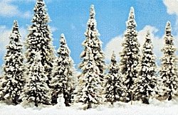 Winter Set -- Includes 10 White Trees, Snowman, Aviary and Snow-Powder, All Scales, Busch Gmbh & Co Kg 6465
