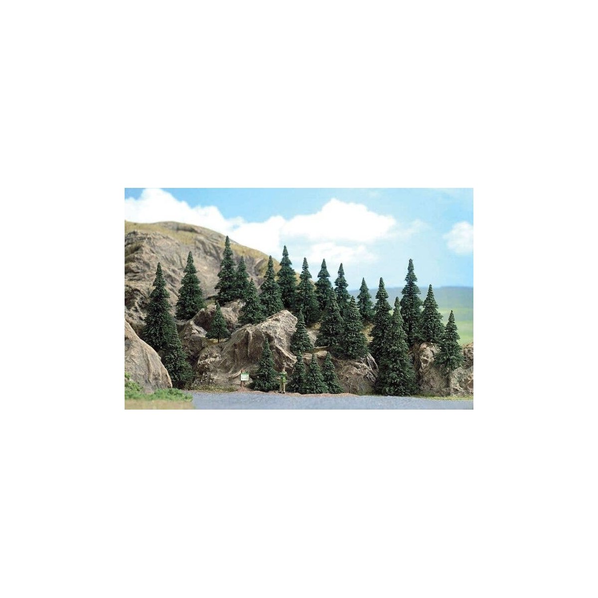 Trees-Conifers -- Silver Fir 1-5/8 - 3-5/8′ 4-9cm, All Scales, Busch Gmbh & Co Kg 6469