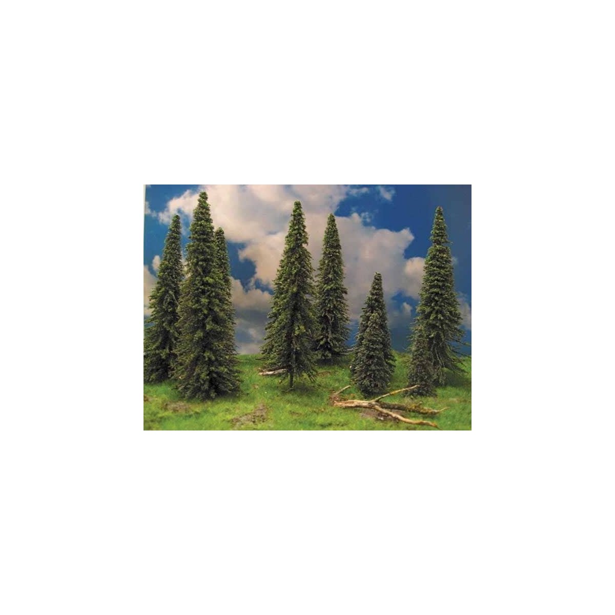 Spruce Tree -- 2 to 3′ 5.1 to 7.6cm pkg(15), All Scales, Grand Central Scenery T10