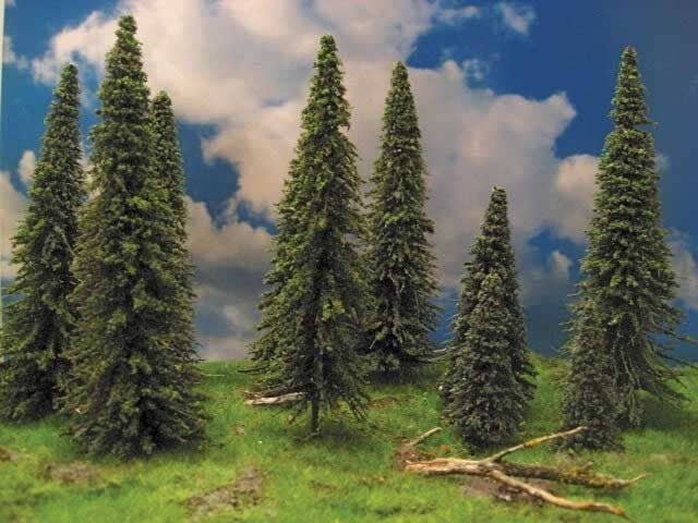 Spruce Tree -- 2 to 3′ 5.1 to 7.6cm pkg(15), All Scales, Grand Central Scenery T10
