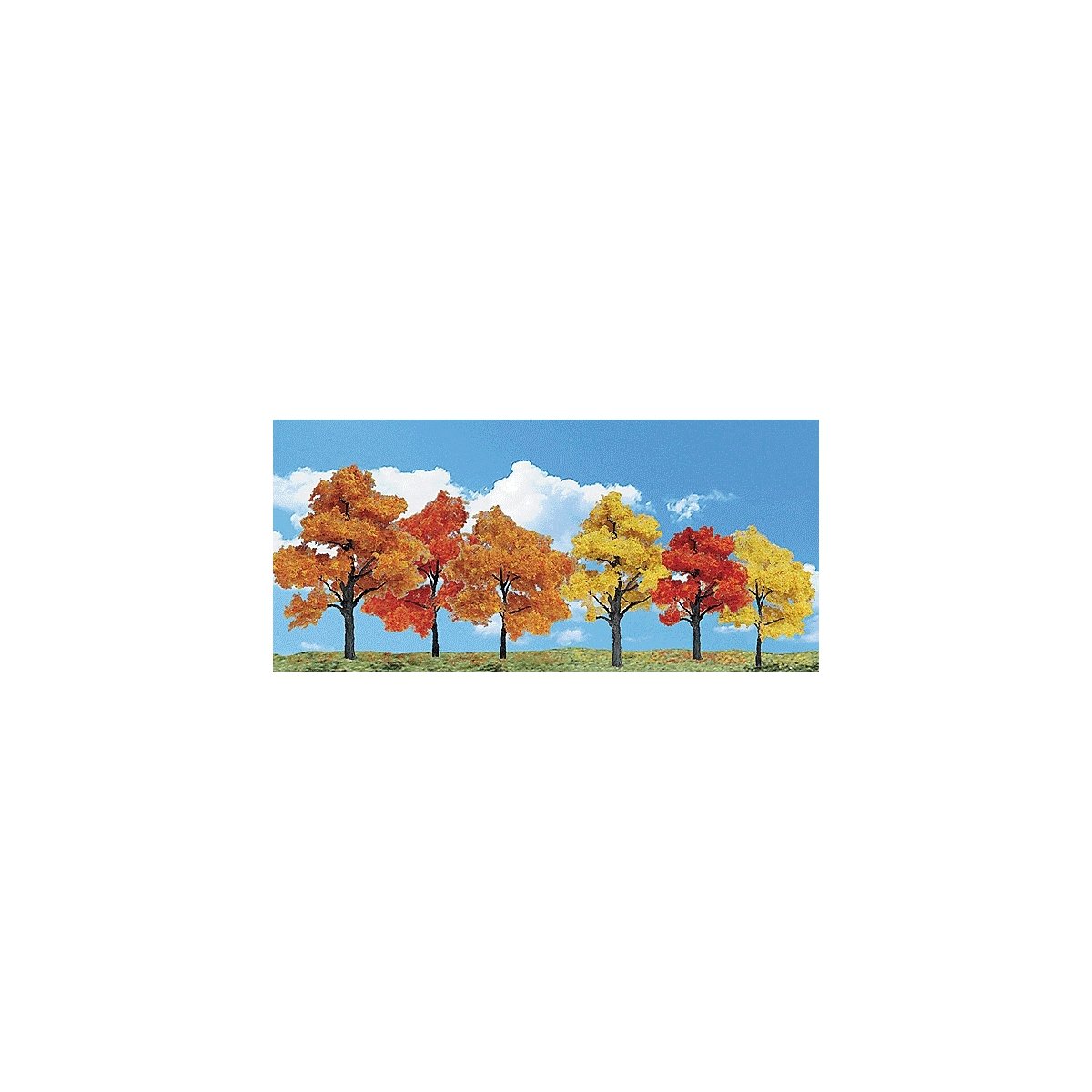 Woodland Classic Trees(R) Ready Made - Harvest Blaze -- 1-1/4 to 3′ 3.1 to 7.6cm Tall p, All Scales, Woodland Scenics 3540
