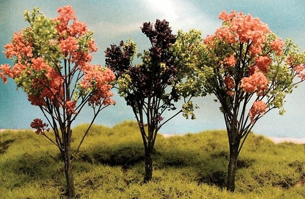 Jacaranda/Blossom Tree -- 4-5′ Tall pkg(4), All Scales, Grand Central Scenery T41