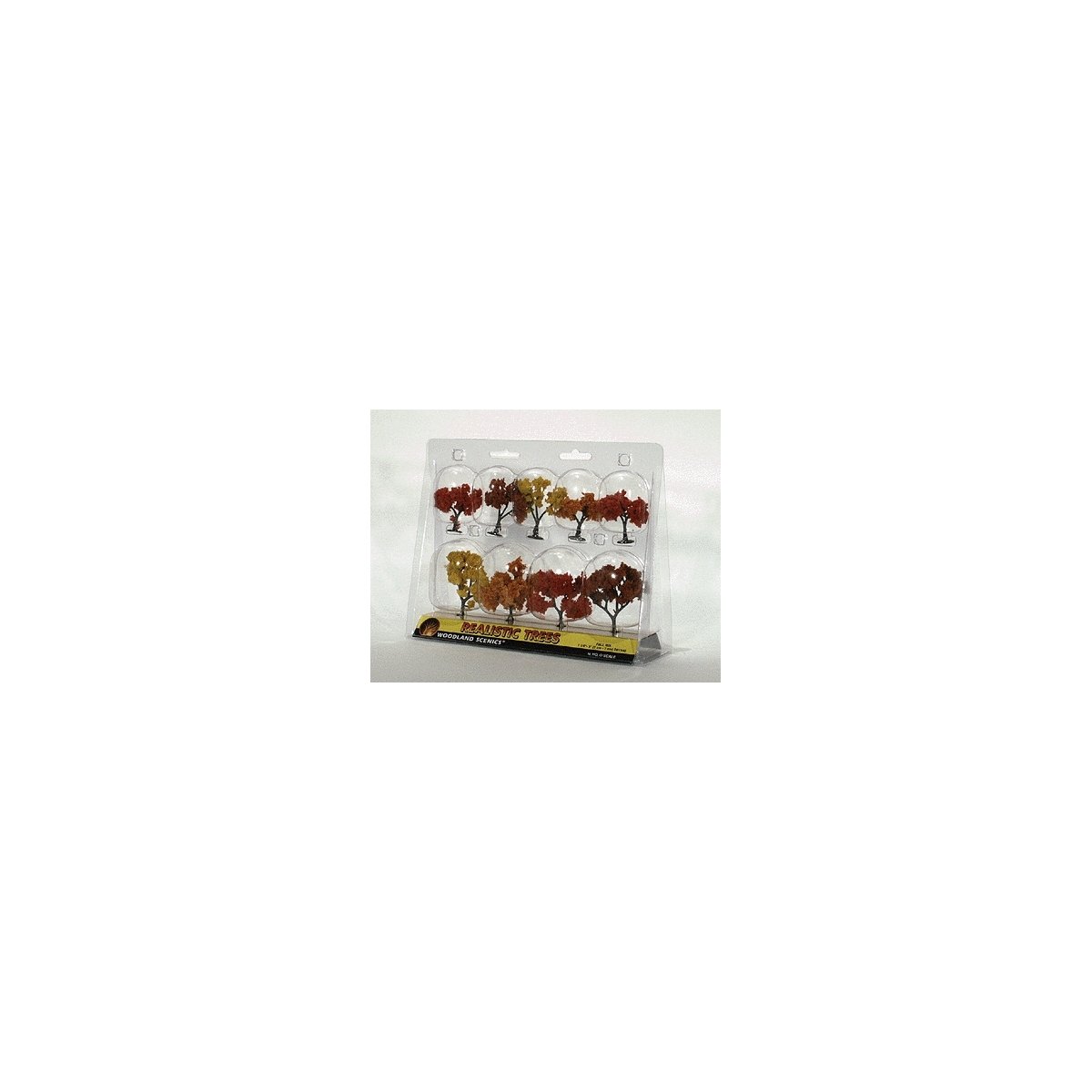 Ready Made Realistic Trees(TM) - Deciduous - Fall Mix -- 1-1/4 to 3′ 3.2 to 7.6cm pkg(9, All Scales, Woodland Scenics 1540
