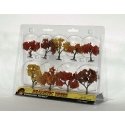 Ready Made Realistic Trees(TM) - Deciduous - Fall Mix -- 1-1/4 to 3′ 3.2 to 7.6cm pkg(9, All Scales, Woodland Scenics 1540