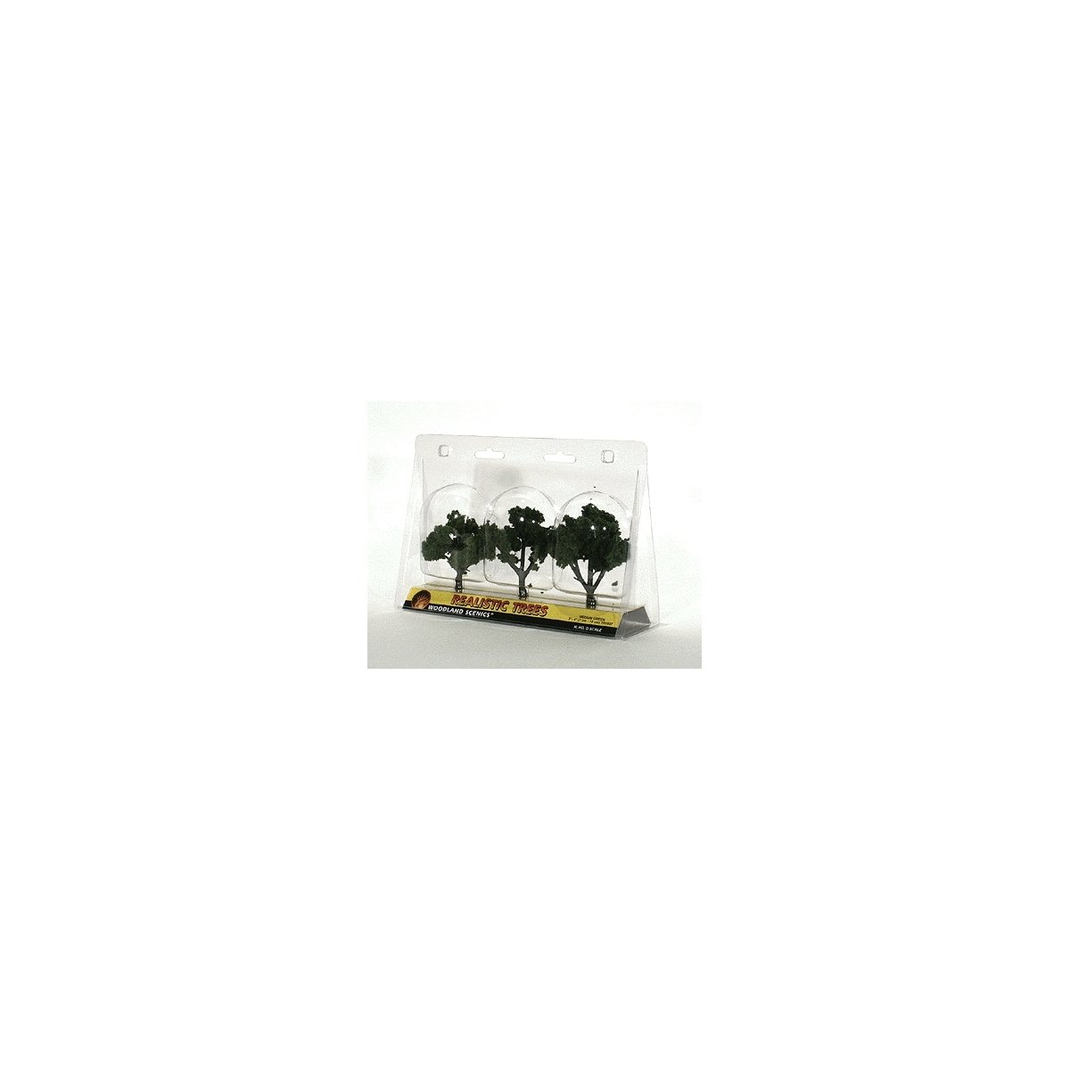 Ready-Made `Realistic Trees` - Deciduous - 3 to 4` 7.6 to 10.2cm pkg(3) -- Medium Green, All Scales, Woodland Scenics 1507