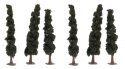 Evergreen-Conifer Trees - Super Scenic Series -- 5-1/2 - 6′ 14 - 15.2cm pkg(6), All Scales, JTT Miniature Tree 92135