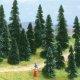 Pine Trees -- 1-3/16 - 2-15/16′ 3 - 7.5cm Tall pkg(10), All Scales, Busch Gmbh & Co Kg 6503