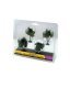 Scene-A-Rama(TM) Diorama Trees -- Deciduous Trees pkg(4) - 2 to 2-1/2′ 5.1 to 6.4cm Tall, HO, Woodland Scenics 4150