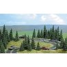 Flocked Pine Tree Set pkg(20), HO, Busch Gmbh & Co Kg 9740