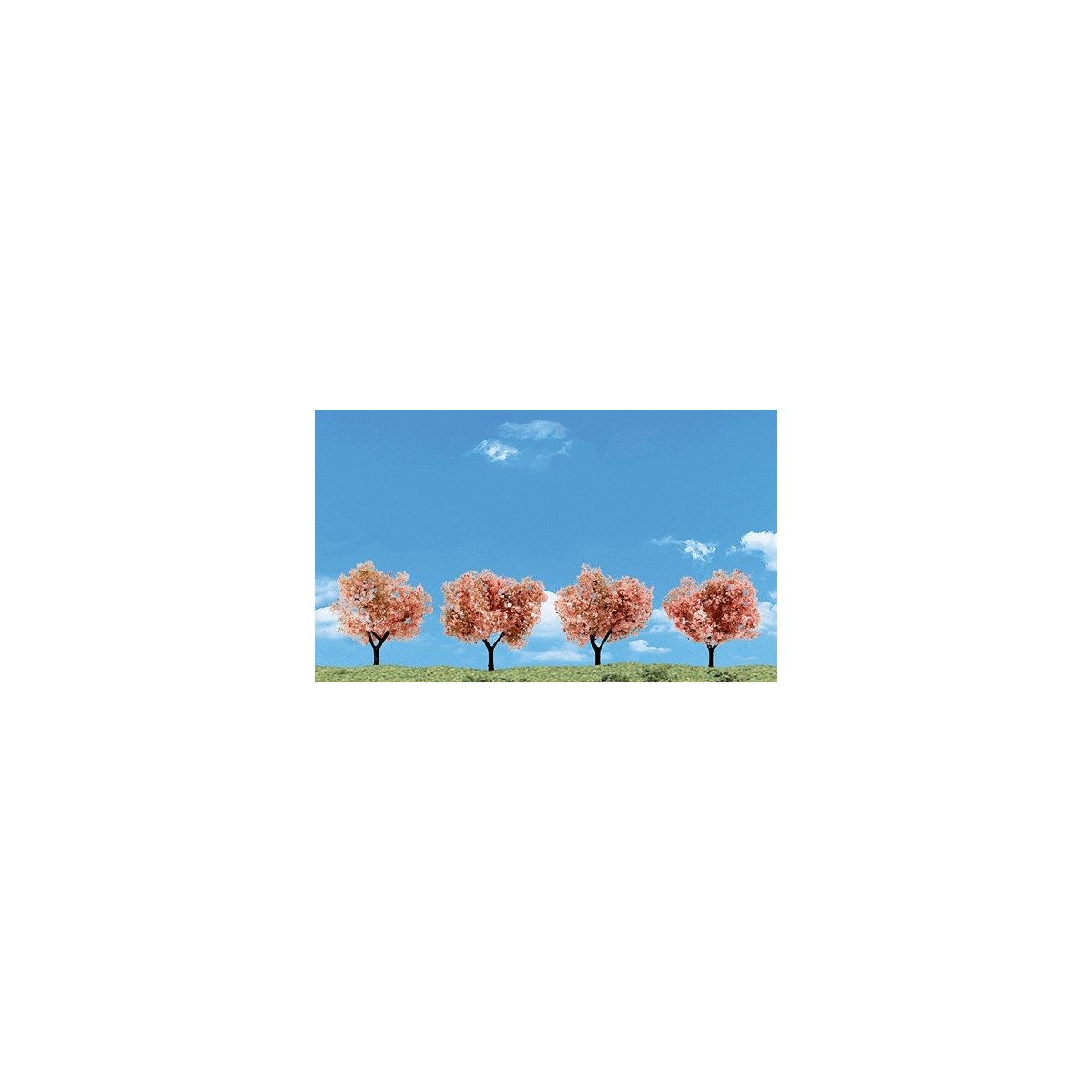 Flowering Trees - Woodland Classics(TM) Ready Made Trees(TM) -- 2-3′ 5.1-7.6cm pkg(4), All Scales, Woodland Scenics 3593
