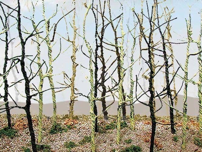Woods Edge Trees -- Bare pkg(14), HO, Bachmann Industries 32509