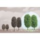 Deciduous Trees -- 5-11/16′ 14.5cm Tall pkg(2), All Scales, Busch Gmbh & Co Kg 6165