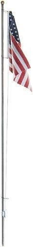 Flag Pole with U.S. Flag - Just Plug(TM) -- Large - 7-1/2′ 19cm Tall, All Scales, Woodland Scenics 5952