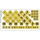 Highway Signs -- Warning 3 1948-Present (black, yellow), HO, Blair Line 107