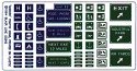 Highway Signs -- Freeway & `Symbol` 1971-Present (blue, green & white), HO, Blair Line 146