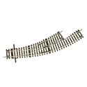 Curved turnout left -- Bogenweiche links -- BWl2-3 - HO - Roco 42464
