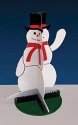 Animated Neon Billboard -- 3D Snowman (4-Sided) 2-1/2` 6.4cm Diameter x 3-5/16` 8.4cm Tall, HO, Micro Structures 2010