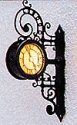Illuminated Clock -- Historic Wall Clock - Baden-Baden, HO, Brawa Modellspielwaren 5361