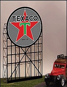 Texaco Animated Neon Billboard -- Small - 2-5/16 x 4′ 5.9 x 10.2cm, N, Micro Structures 5182