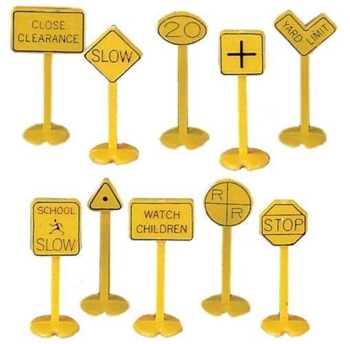 Signs -- Railroad & Street pkg(24), HO, Bachmann Industries 42204