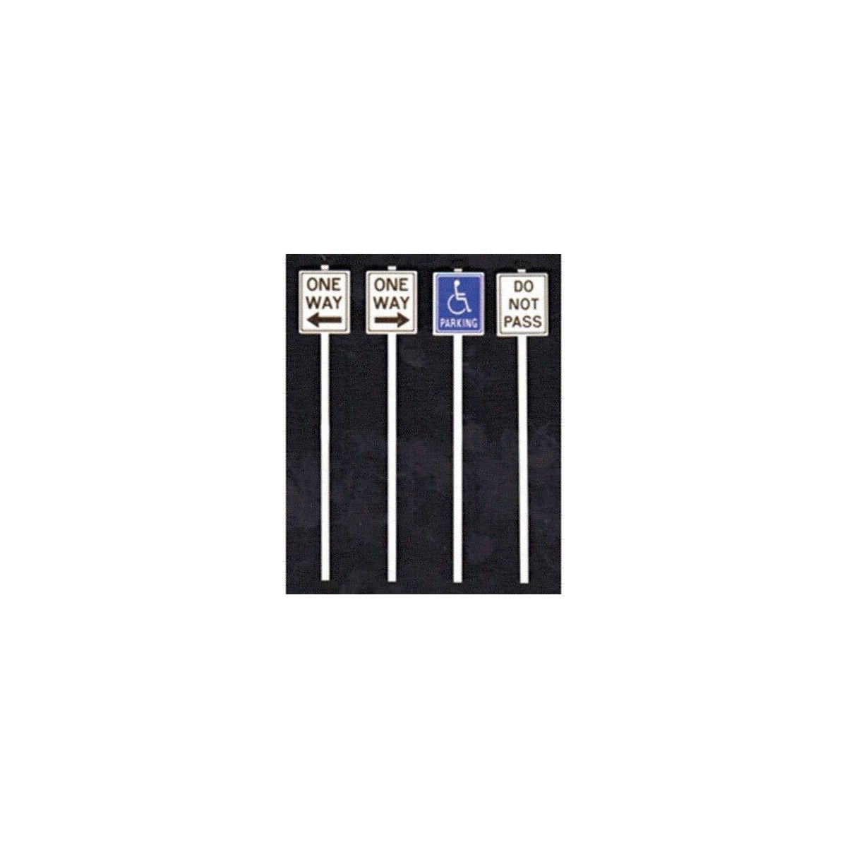 Miscellaneous Road Signs -- pkg(8), S, Tichy Train Group 3547