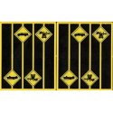 Firehouse and Low Vehicle Warning Signs -- 8 Signs, 4 Each of 2 Styles, O, Tichy Train Group 2084