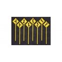Road Path Warning Signs -- Set 2 pkg(8), S, Tichy Train Group 3549
