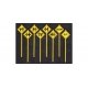 Assorted Road Warning Signs -- pkg(8), S, Tichy Train Group 3551