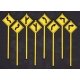 Road Path Warning Signs -- Set 1 pkg(8), O, Tichy Train Group 2072