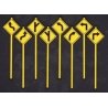 Road Path Warning Signs -- Set 1 pkg(8), O, Tichy Train Group 2072