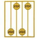 Yellow Stop Signs -- pkg(8), O, Tichy Train Group 2071