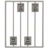 Low Speed Limit Signs -- pkg(8), O, Tichy Train Group 2064