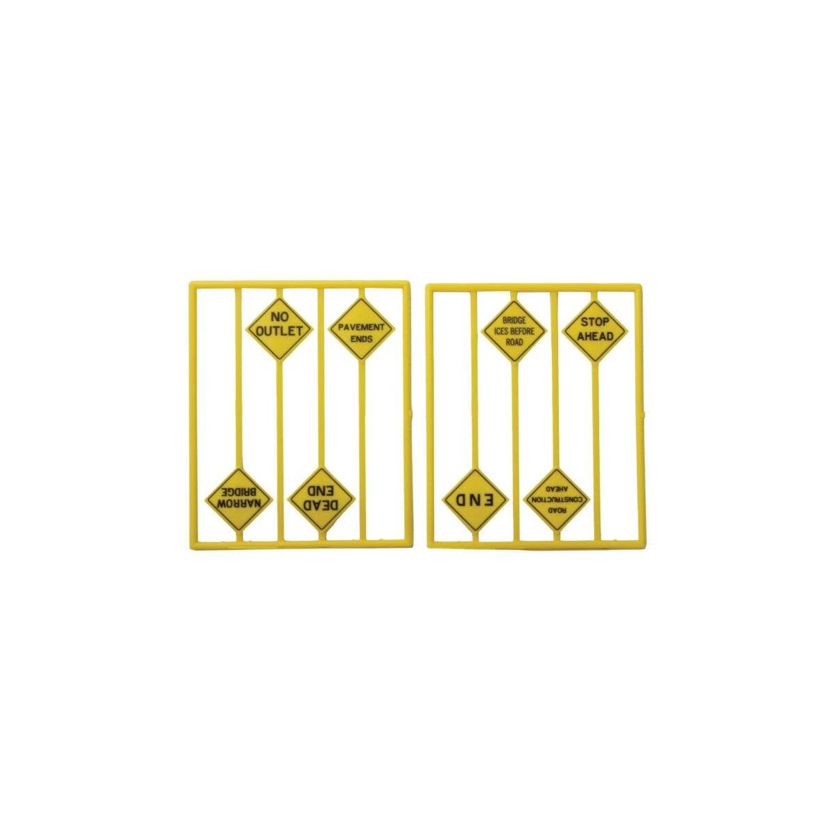 Written Warning Signs -- pkg(8), O, Tichy Train Group 2077