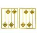 Written Warning Signs -- pkg(8), O, Tichy Train Group 2077