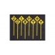 Road Path Warning Signs -- Set 3 pkg(8), S, Tichy Train Group 3550