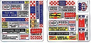 Storefront & Advertising Signs -- Feed & Seed Store, HO, Blair Line 157