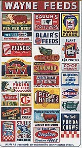 Vintage Feed & Seed, Storefront & Advertising Signs, HO, Blair Line 135