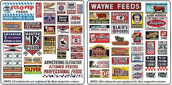 Printed Advertising Signs -- Vintage Feed & Seed Signs, N, Blair Line 35
