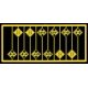 Bridge Clearance Warning Signs -- 12 Signs, HO, Tichy Train Group 8298