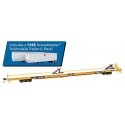 89′ Channel Side Flatcar w/2 Trailmobile Trailers - Ready to Run -- Trailer-Train TTX 150272 (yellow, black Milwaukee Trailers