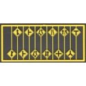Highway Road Path (Arrow) Warning Signs -- Yellow w/Black Print 12 Different Signs, HO, Tichy Train Group 8255
