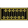 Firehouse and Low Vehicle Warning Signs -- 12 Signs: 6 Low Vehicle Drag, 4 Firehouse, 2 Truck C, HO, Tichy Train Group 8299