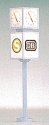 Illuminated Clock -- With DB/S Bahn Signs, 2-1/8′ High, HO, Brawa Modellspielwaren 5294