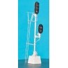 General Railway Signal Style D 2-Headed Style D Block Signal - Assembled -- 3-Over-2 Aspect w/Individ, HO, Details West 943