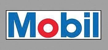 Mobil Double-Sided Rotating Sign -- Sign: 2-1/4 x 7/8` 5.7 x 2.3cm, 2` 5.1cm Tall Mas, All Scales, Micro Structures 55055