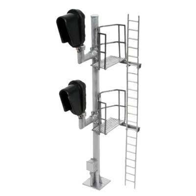 Double-Head Modern Hooded Signal - All Scales Signal System -- Right Hand, HO, Atlas Model Railroad Co. 70000097