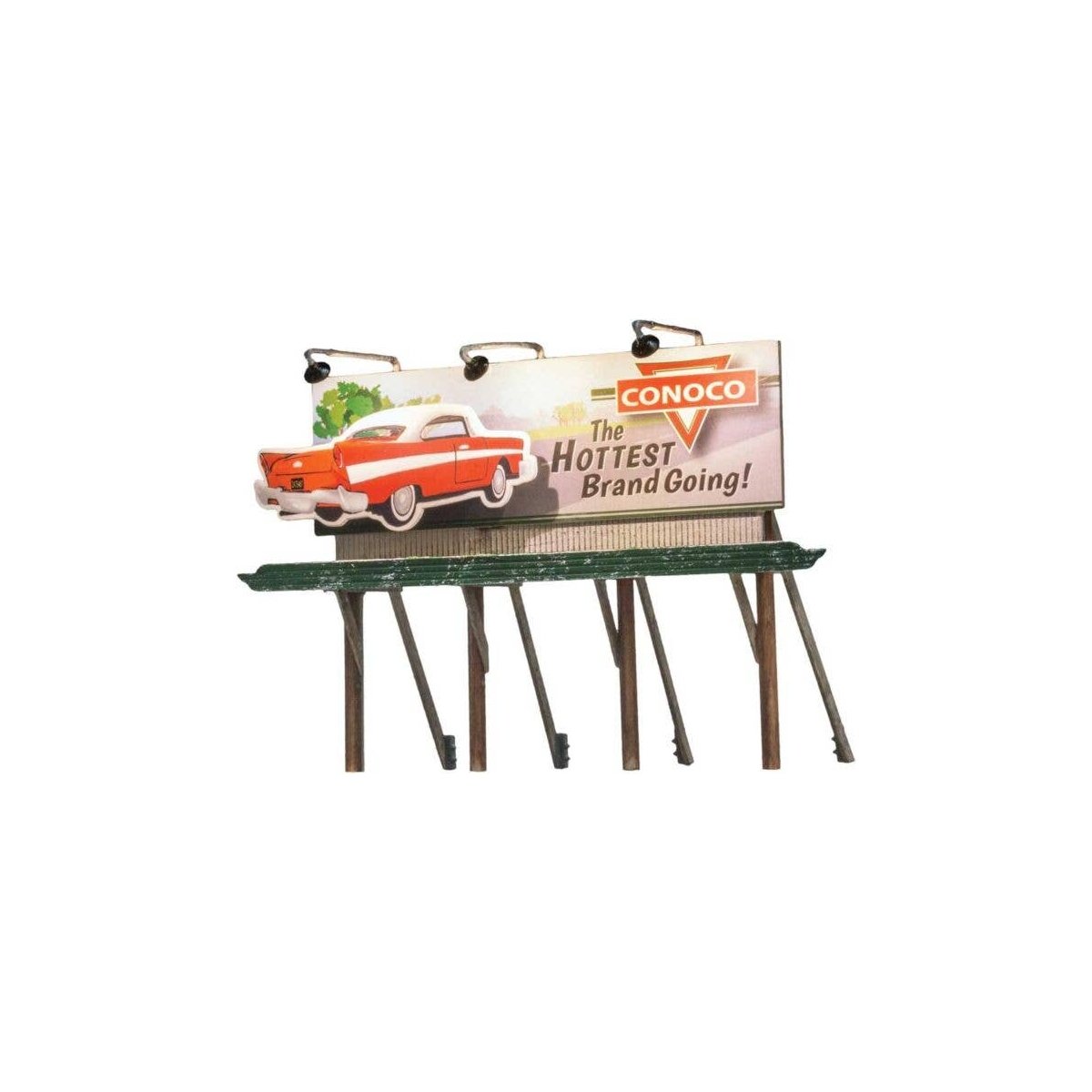 Lighted Billboard - Just Plug(R) -- Conoco Hottest Brand, HO, Woodland Scenics 5793