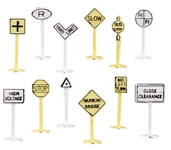 Railroad & Street Signs pkg(24), N, Bachmann Industries 42513
