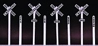 Crossbuck and Milepost Set, HO, Rix Products 660