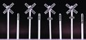 Crossbuck and Milepost Set, HO, Rix Products 660